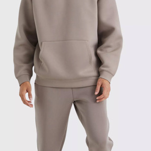 Ensemble sweat-shirt et jogging pour homme, couleur unie, ensemble décontracté en coton mélangé, sweat-shirt à manches longues et pantalon - Product Image 5