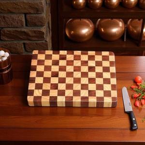 Planche à découper rectangulaire en bois rustique, durable et écologique pour l'extérieur - Product Image 2