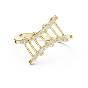 Bague tendance en diamant de laboratoire taille brillant, plaqué rhodium, or blanc 18 carats, pour fiançailles, mariage, fête, cadeau, usage quotidien, glamour - Product Image 6