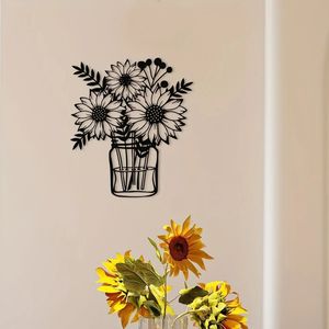 CIFbuy Scultura da Parete Artigianale Vintage Girasole in Ferro, Ispirata alla Natura, Stile Europeo, per Arredamento Casa, Servizio di Selezione Disponibile - Product Image 4