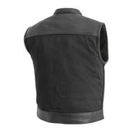 Gilet en cuir sergé pour homme Lowrider
