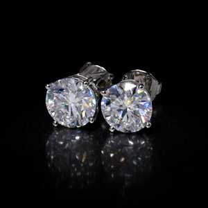 10mm Jumbo Lab Grown Diamond <b>Stud</b> <b>Earrings</b> D Color VVS1 Round Cut 8ct 925 Sterling <b>Silver</b> Solid 10KGold Men's <b>Earrings</b> Wholesale - Product Image 3