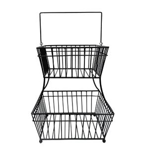 Modern Design Metal Wire Basket Rectangle Innovative <b>Storage</b> Solution for <b>Fruits</b> & Vegetables Decorative Household Organizer - Product Image 3