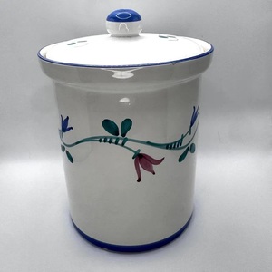Hand Painted Floral <b>Storage</b> Canister Smooth Gloss Finish Secure Lid Tight Seal Moisture Protection <b>Kitchen</b> Organizer - Product Image 2