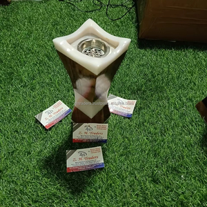 Mabkhara élégante pour les célébrations du Ramadan Kareem et les cadeaux de l'Aïd Moubarak Porte-encens arabe en résine époxy fait à la main - Product Image 1