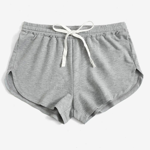 2026 Hot Selling Retro Sporty Shorts Women Minimalist Grey Sweat Shorts High Cut Athletic Shorts Bulk Supply Streetwear - Product Image 2