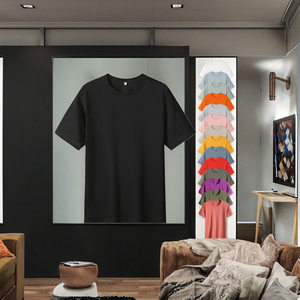 Camiseta Casual de Algodón 100% Preencogido de 200 g/m² para Hombre, de Manga Corta, Cuello Redondo, Antiarrugas, de Algodón Pesado, Tallas Grandes, Venta al por Mayor - Product Image 1