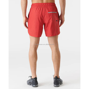 Shorts de course pour hommes, séchage rapide, imperméables, respirants, 100% polyester, avec poche arrière zippée pour téléphone, pour l'entraînement - Product Image 3