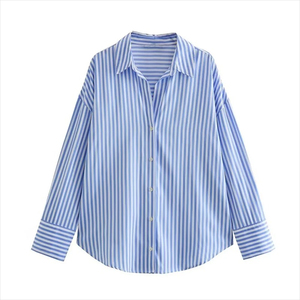 Blusas Holgadas de Popelina para Mujer, Estilo Casual, con Botones, Manga Larga, Diseño Moderno, Alta Calidad, Última Moda de Verano - Product Image 5