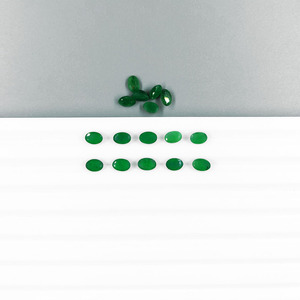 Émeraudes zambiennes naturelles calibrées ovales 4x6mm, pierres précieuses facettées naturelles, prêtes à l'emploi pour la création de bijoux. - Product Image 1