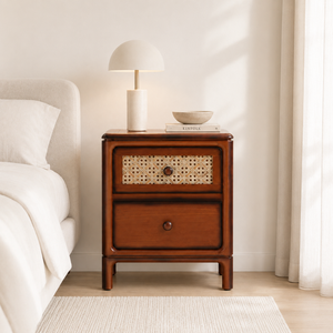 LAYTON Collection Eco-Friendly Durable Solid Wood Modern Design Bedroom Furniture Nightstand 2 <b>Drawers</b> Best Price - Product Image 3