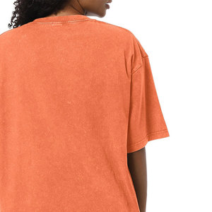 Camiseta Ringer para Mujer, Diseño con Cuello Redondo, Manga Corta, Corte Ajustado, Estilo Vintage Desgastado con Lavado Ácido, con Empaque Personalizable - Product Image 5