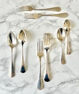 Juego de Cubiertos de Lujo en Oro, Diseño Floral Vintage, Acero Inoxidable, Forma de Hoja, Cuchara Elegante, Vajilla para Bodas, 5 Piezas - Product Image 3