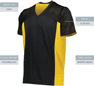 เสื้อเจอร์ซีย์ตาข่ายแม็กซ์-คูล - เสื้อทีมกีฬาแบบระเหยเร็ว - ชุดกีฬาแห้งเร็วระบายอากาศได้ดีสำหรับผู้ชาย - Product Image 2