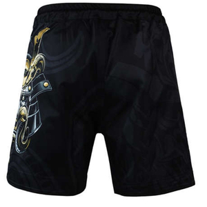 Shorts de sport décontractés pour hommes, imprimé masque de samouraï noir, séchage rapide, taille élastique - Product Image 3