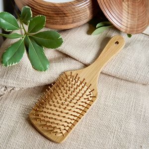 Wooden Bamboo Paddle Hair <b>Brush</b> Scalp Massage Hair <b>Brush</b> for Women Men Suitable for All Hair Types OEM ODM - Product Image 5