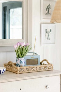 Plateau de service élégant en rotin, idéal pour le jardin, les centres de villégiature et les réceptions en plein air, tissé à la main en Inde - Product Image 4