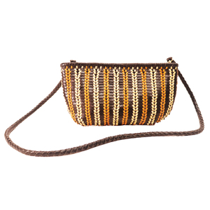 Handwoven Genuine Leather Crossbody Bag | Vintage Bohemian Style <b>Small</b> <b>Bucket</b> Sling Crossbody Bag for Women Multipurpose - Product Image 1