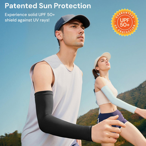 Manchons de bras respirants, protection solaire, compression, pour les sports de plein air, course à pied, cyclisme, tennis, basketball, équipement élastique léger - Product Image 4