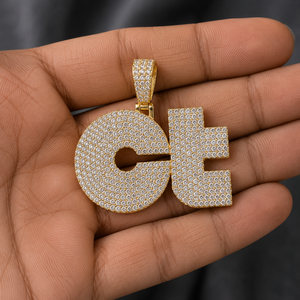 Custom Fully Iced 925 <b>Silver</b> <b>Initial</b> Letter Pendant Fine Luxury Hip Hop Style Logo Charms Moissanite Diamond <b>Necklace</b> for Unisex - Product Image 3