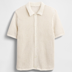 Polo en tissu éco-responsable en fibre de bambou, doux, respirant, à manches courtes, design minimaliste pour homme - Product Image 5