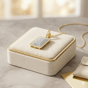 จี้เพชรโมอิสซาไนต์ทรงหมอนสั่งทำพิเศษ ทอง 14K น้ำหนัก 14 กรัม หรูหรา 3.15 กะรัต แฟชั่นฮิปฮอป ของขวัญหมั้น สำหรับทุกเพศ - Product Image 1