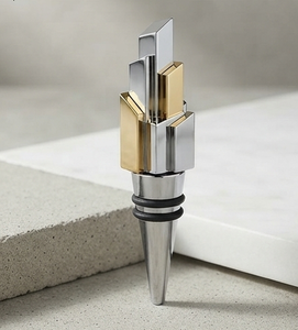Tapón de botella artesanal de metal con acabado dorado en forma de flor, tapón de acero inoxidable hecho a medida para cerveza, vino y champán - Product Image 3