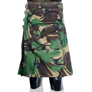 Kilt tactique Highland fait main pour homme, ajustement parfait, camouflage vert, kilt utilitaire cargo 2026 - Product Image 1