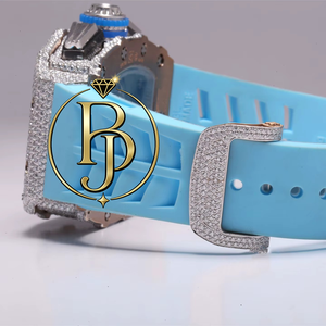 BRIVA JEWELS VVS นาฬิกาโครโนกราฟฮิปฮอปมอยซาไนต์-43 มม. MIYOTA ควอตซ์ อนาล็อก-ดิจิตอล หรูหรา - Product Image 4
