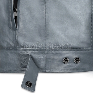 Best Vintage Winter Design Biker Leather Jacket for Men Customized Sheep Leather with Quilted Detail Jackets For Men - Product Image 5