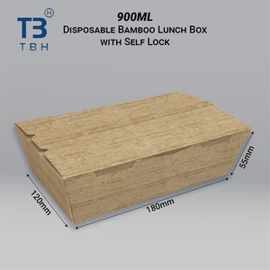 Boîte à lunch en papier kraft de qualité supérieure, fournisseur Malaisie, 600ml 900ml, conteneur rectangulaire pour stand alimentaire, café, événement, fête - Product Image 5