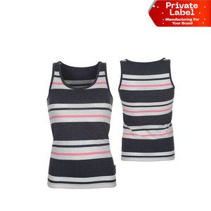 Débardeur Femme Personnalisé Effet Délavé à l'Acide, Camisole Vintage Vierge OEM, Fabrication Sous Marque Blanche, Débardeur Femme Uni en Coton Côtelé - Product Image 1
