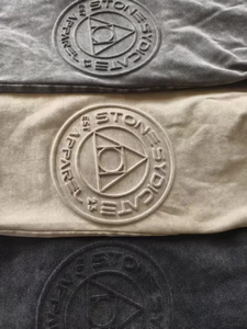 Camisetas de manga corta Geo Brothers para hombre, premium, con efecto lavado a la piedra, con relieve en la parte delantera, tela suave y transpirable de 220g - Product Image 2