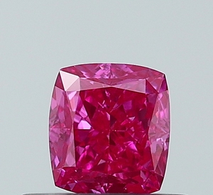 Diamant de laboratoire CVD rose vif fantaisie 0,54 ct VS1 taille coussin coupe idéale, diamant non monté - Product Image 1