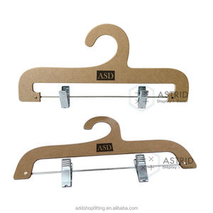 Custom Logo Eco Friendly Card Paper thicken kraft Cardboard Hanger for Clothing shop - Product Image 2