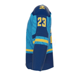 Custom Men High Quality Vintage Funny Breathable Plus Size Summer Sublimation Embroidered Long Sleeve Ice Hockey Jersey - Product Image 5