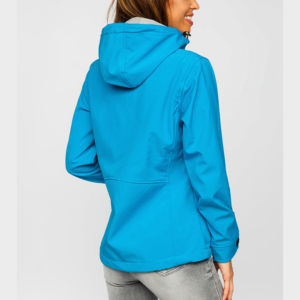 Chaqueta Softshell de Lona Impermeable para Invierno, Personalizada OEM, para Mujer, Cierre de Cremallera, Diseño Transpirable, Largo Regular - Product Image 3