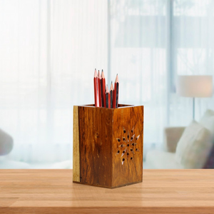 Organizador de Escritorio de Madera Multiusos para Bolígrafos y Lápices - Product Image 1