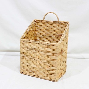 Eco Friendly Water Hyacinth <b>Wall</b> <b>Hanging</b> <b>Storage</b> Basket Set Slanted Open Top - Product Image 5