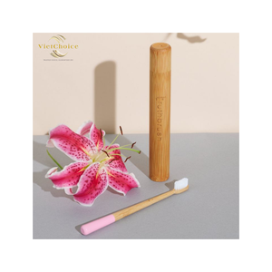 Brosse à dents en bambou VietChoice 100% biodégradable, écologique, à poils souples, manche naturel, vente en gros, OEM, ODM, soins bucco-dentaires - Product Image 3
