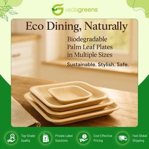 Platos cuadrados de palma de areca de calidad premium, biodegradables, 100% naturales, resistentes a fugas y aptos para microondas, de un mayorista genuino. - Product Image 4