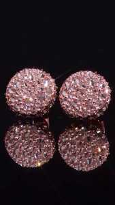 10mm Inverted Moissanite <b>Stud</b> Cluster Earrings D Color VVS1 Round Cut <b>Silver</b> Solid 10K Real Rose Gold Hip Hop Earrings Wholesale - Product Image 4