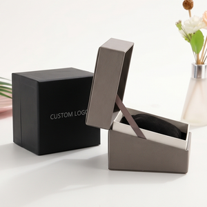 Personalized Luxury A4 Hard Rigid <b>Black</b> Gold Paper Cardboard Magnetic Flip - Product Image 1