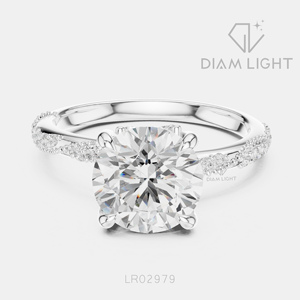 2.41CT Lab Grown Diamond 14KT White Gold Engagement Ring Round Cut Bridal Ring IGI Certified Fine Jewelry Women Gifting - Product Image 1