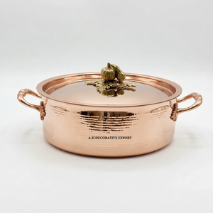 ชุดหม้อตุ๋นโรสโกลด์สวยหรู ปลอดภัยสำหรับอาหาร ตกแต่งด้วยลายตอกมือ เหมาะสำหรับโรงแรมและบุฟเฟ่ต์งานแต่งงาน |   เครื่องครัวระดับพรีเมียม - Product Image 3