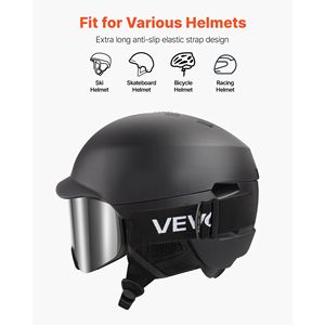 Occhiali da sci con lenti cilindriche a specchio senza cornice calamita per rivestimento OTG da uomo da donna snowboard Skating TPU - Product Image 6