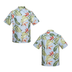 Nouvelle chemise hawaïenne pour homme à manches courtes, imprimée, en rayonne, col cubain, vente en gros - Product Image 1