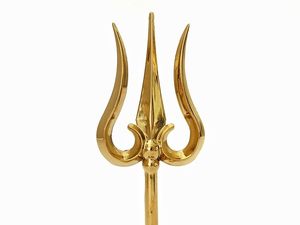 Soporte de Trishul de Zinc Puro para el Hogar, Templo u Oficina, Decoración Espiritual, Pieza Decorativa de Shiv Trishul - Product Image 6