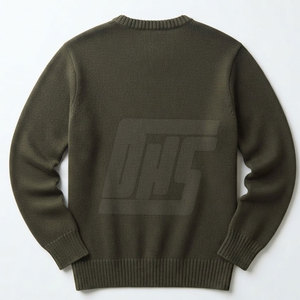 เสื้อสเวตเตอร์ถักสำหรับผู้ชายใส่ได้ทุกวัน เนื้อผ้านุ่ม ใส่สบาย อบอุ่น เหมาะสำหรับใส่ลำลอง ผ้าเนื้อเบา ปลายแขนเสื้อแบบริบ และทรงพอดีตัว - Product Image 2