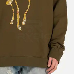 เสื้อฮู้ดดี้ปักลายสไตล์ลำลองสุดฮิตสำหรับผู้ชาย แขนยาว มีกระเป๋าจิงโจ้ เหมาะสำหรับฤดูหนาว - Product Image 4